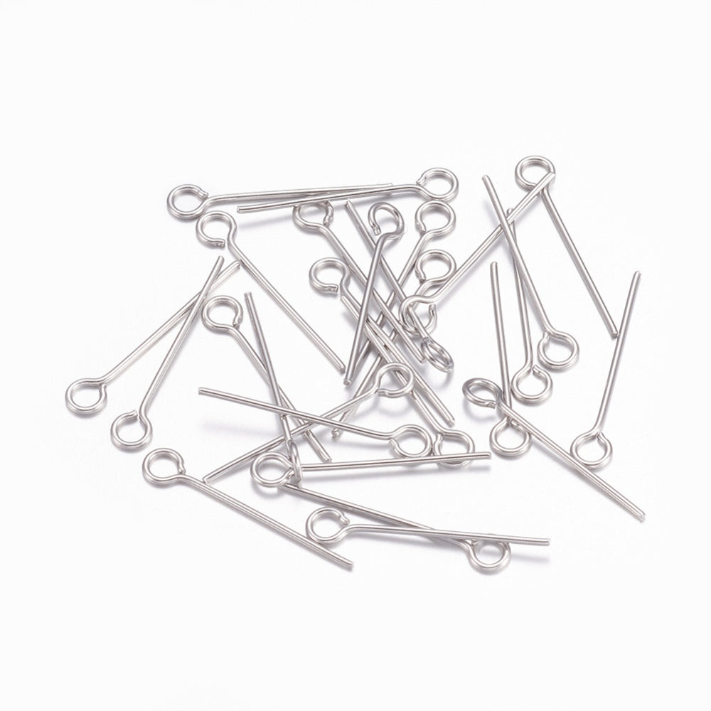 Tarnish Resistant Stainless Steel Eye Pin | Pack of 10