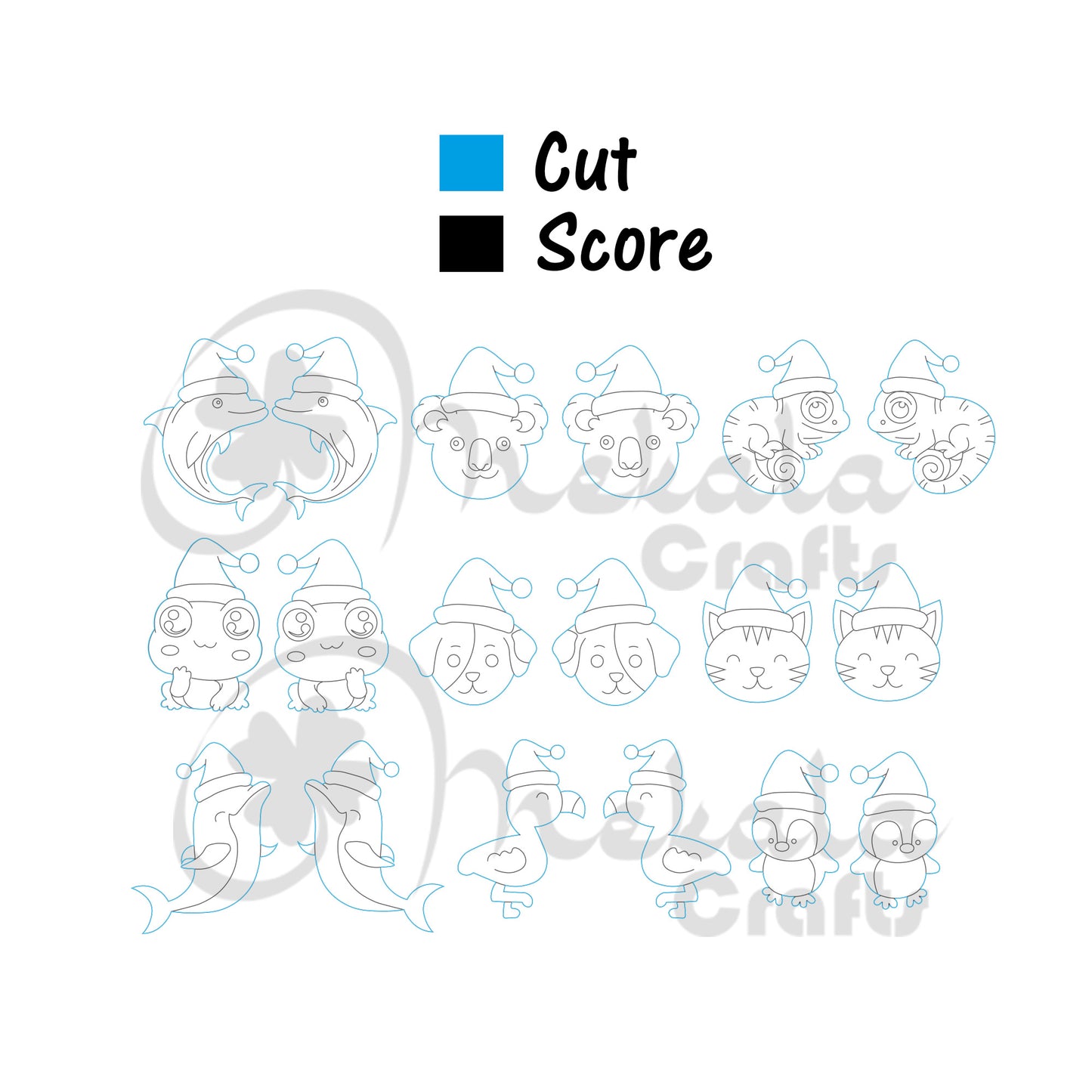 christmas earring laser cut files | lightburn compatible | svg dxf and pdf formats