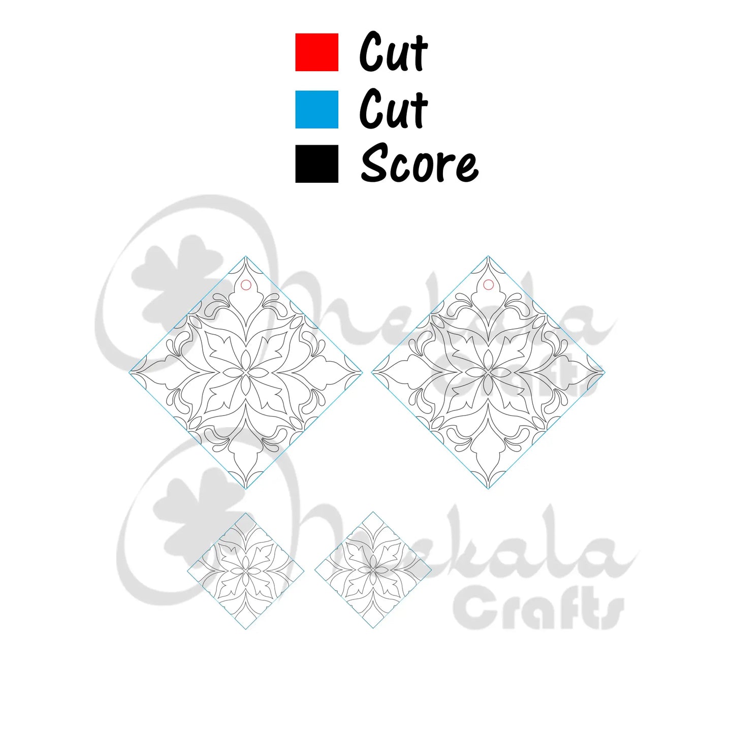 tile earring laser cut svg files | spanish tile earring | mexican tile earring | wooden earrings | available in svg pdf and dxf formats