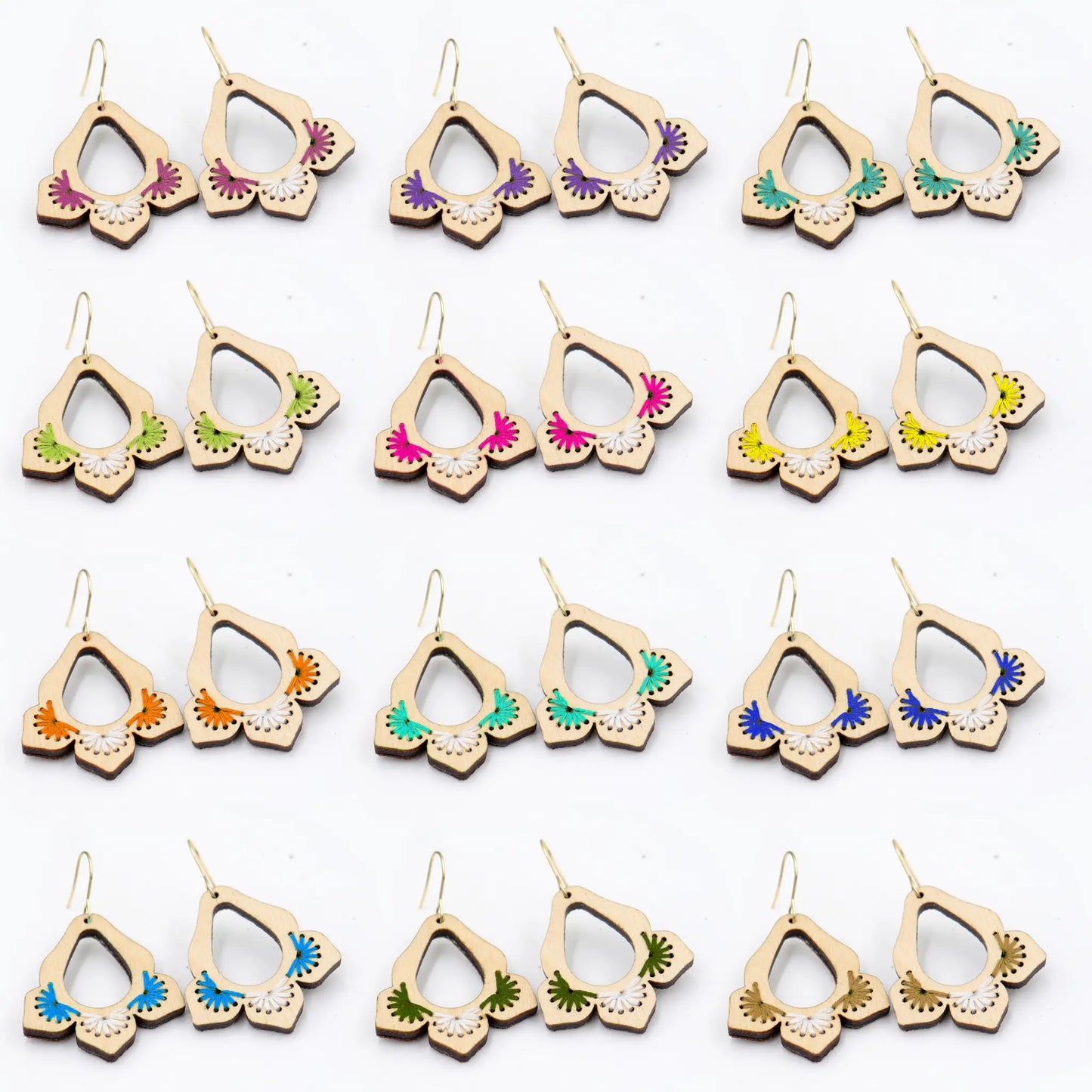 embroidery earring svg file wood laser cut embroidery earrings file wood acrylic and leather laser cutting available in svg pdf dxf format