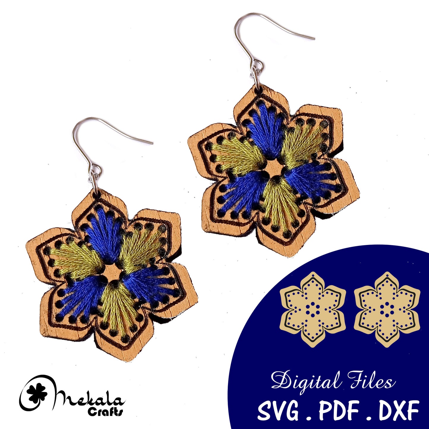 embroidery earring svg file wood laser cut embroidery earrings file wood acrylic and leather laser cutting