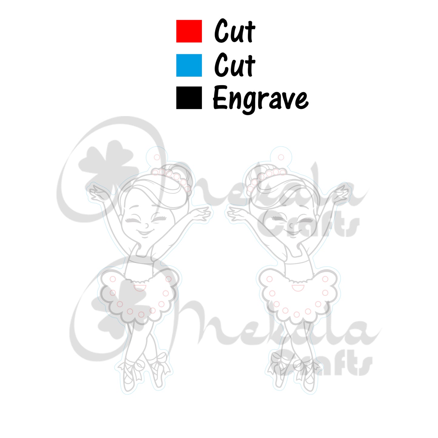 wooden embroidery earring laser file | ballerina earring file | Scoring file | instructions manual included