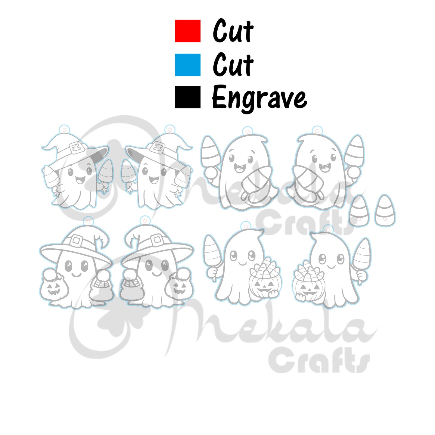 halloween earrings svg laser cut file cute ghost svg bundle wooden earring
