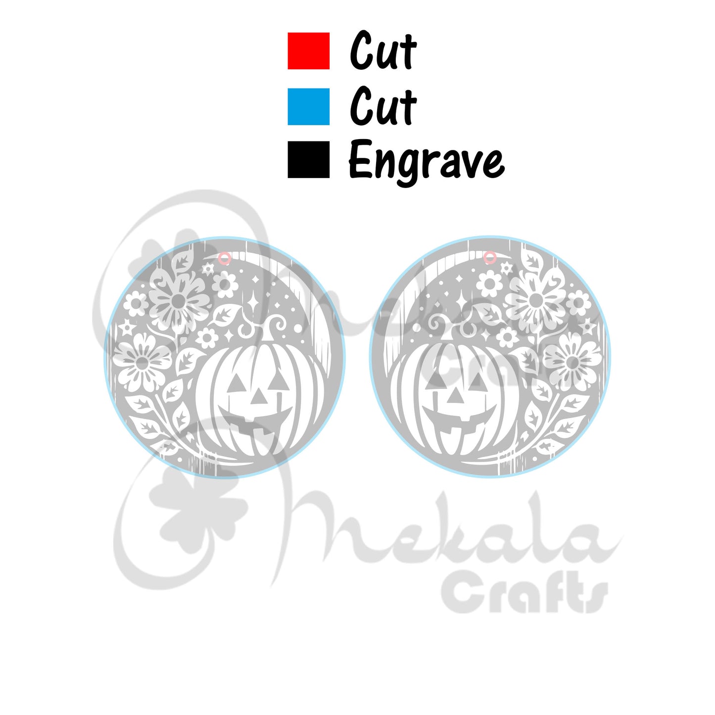 halloween pumpkin earrings svg laser cut earring file | wooden acrylic leather earrings file svg , halloween jewelry