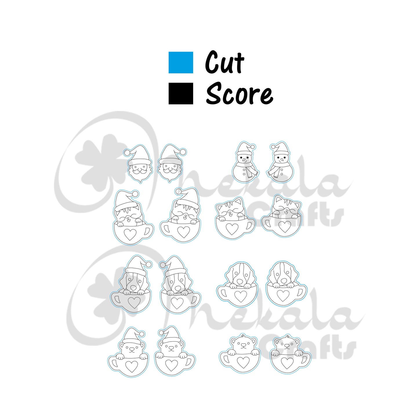 christmas stud earring file laser cut earrings file in svg dxf and pdf formats