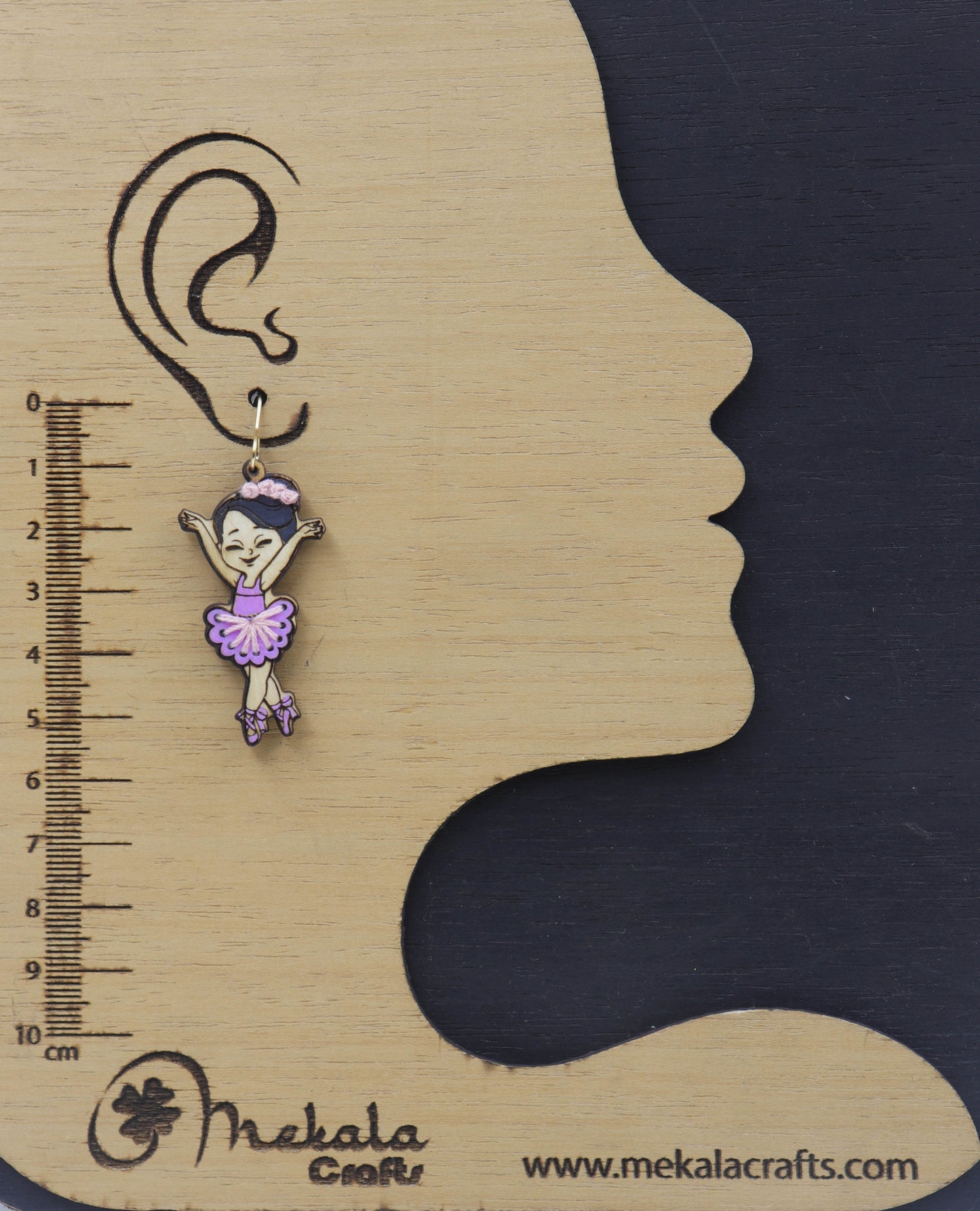 wooden embroidery earring laser file | ballerina earring file | Scoring file | instructions manual included
