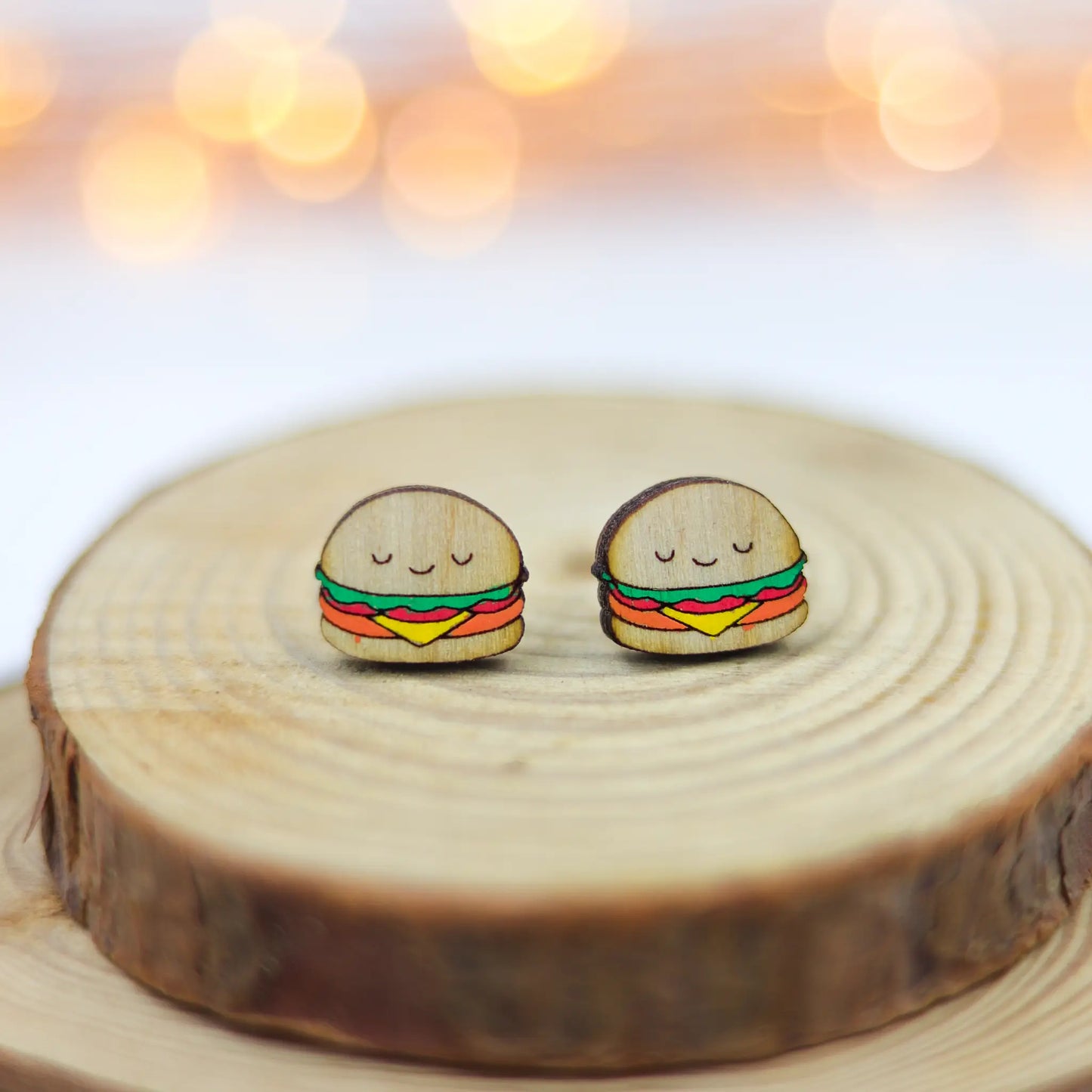 Burger Earrings