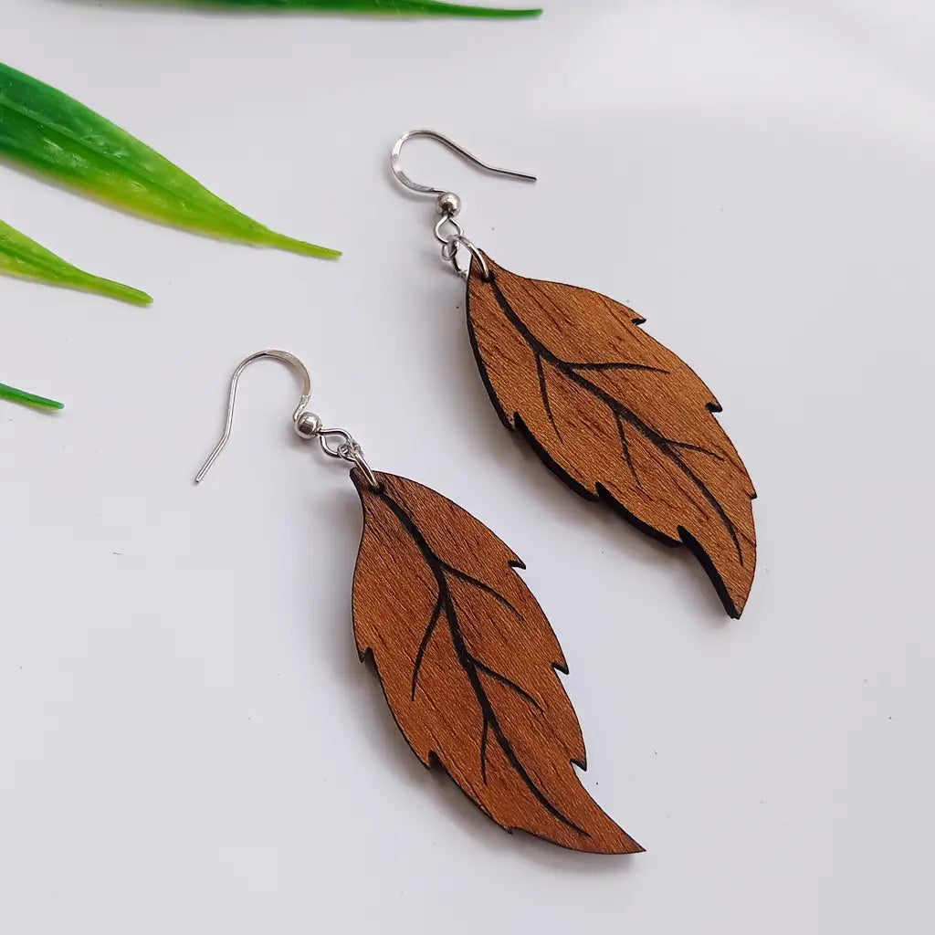 leaf earrings