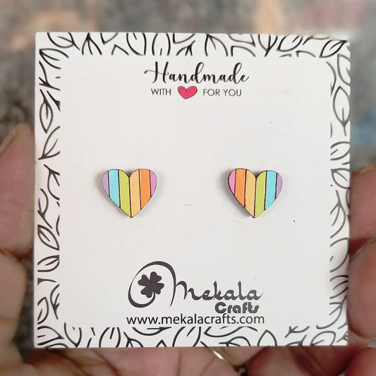 Earrings in pastel shades