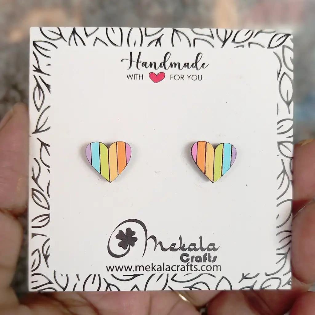 Earrings in pastel shades