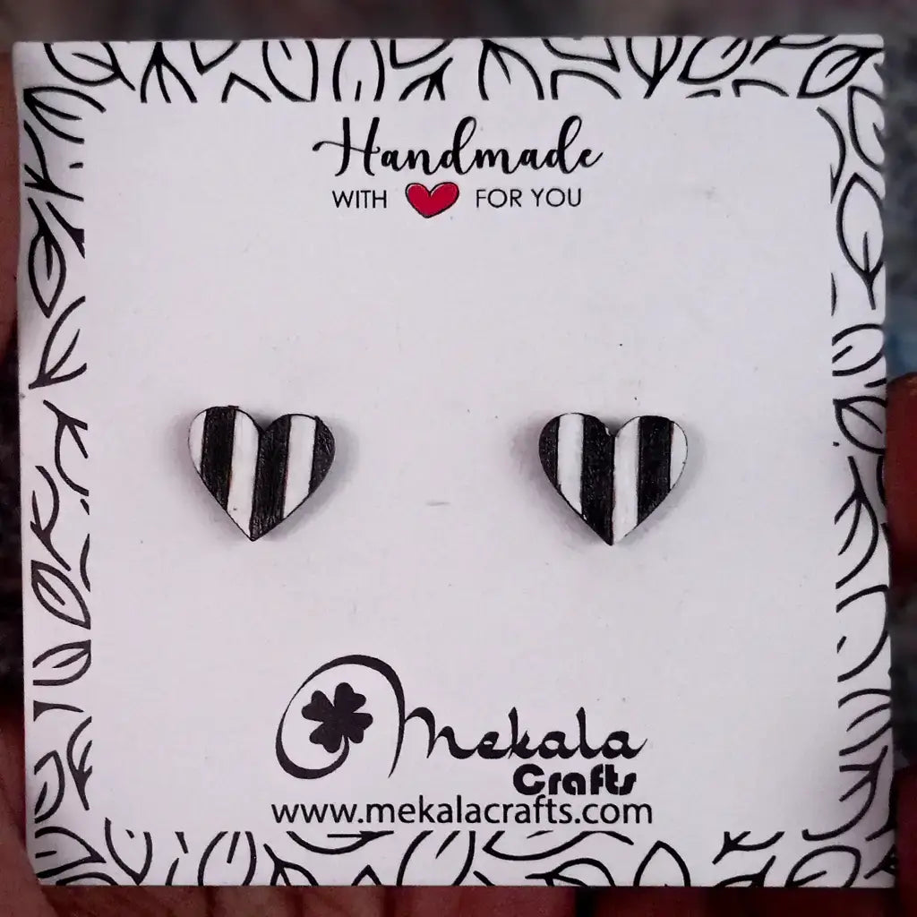 black and white earrings