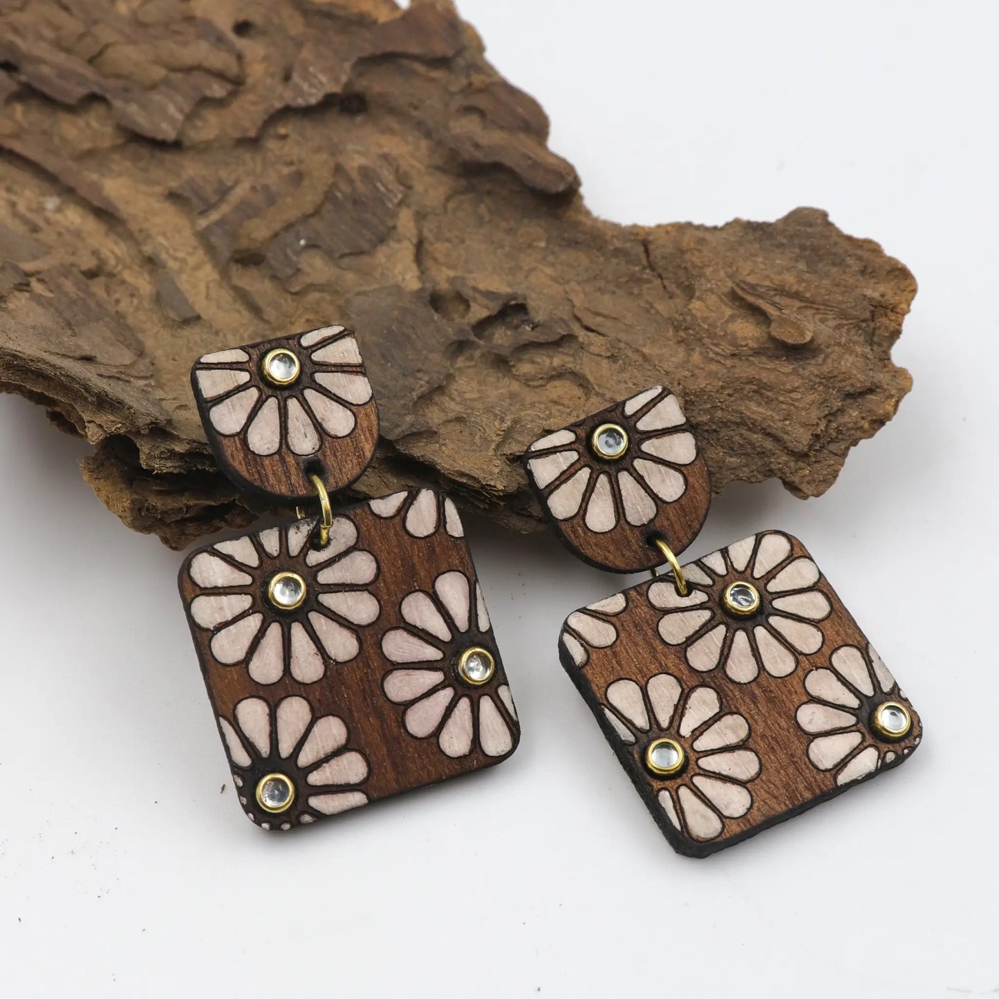 wooden earrings