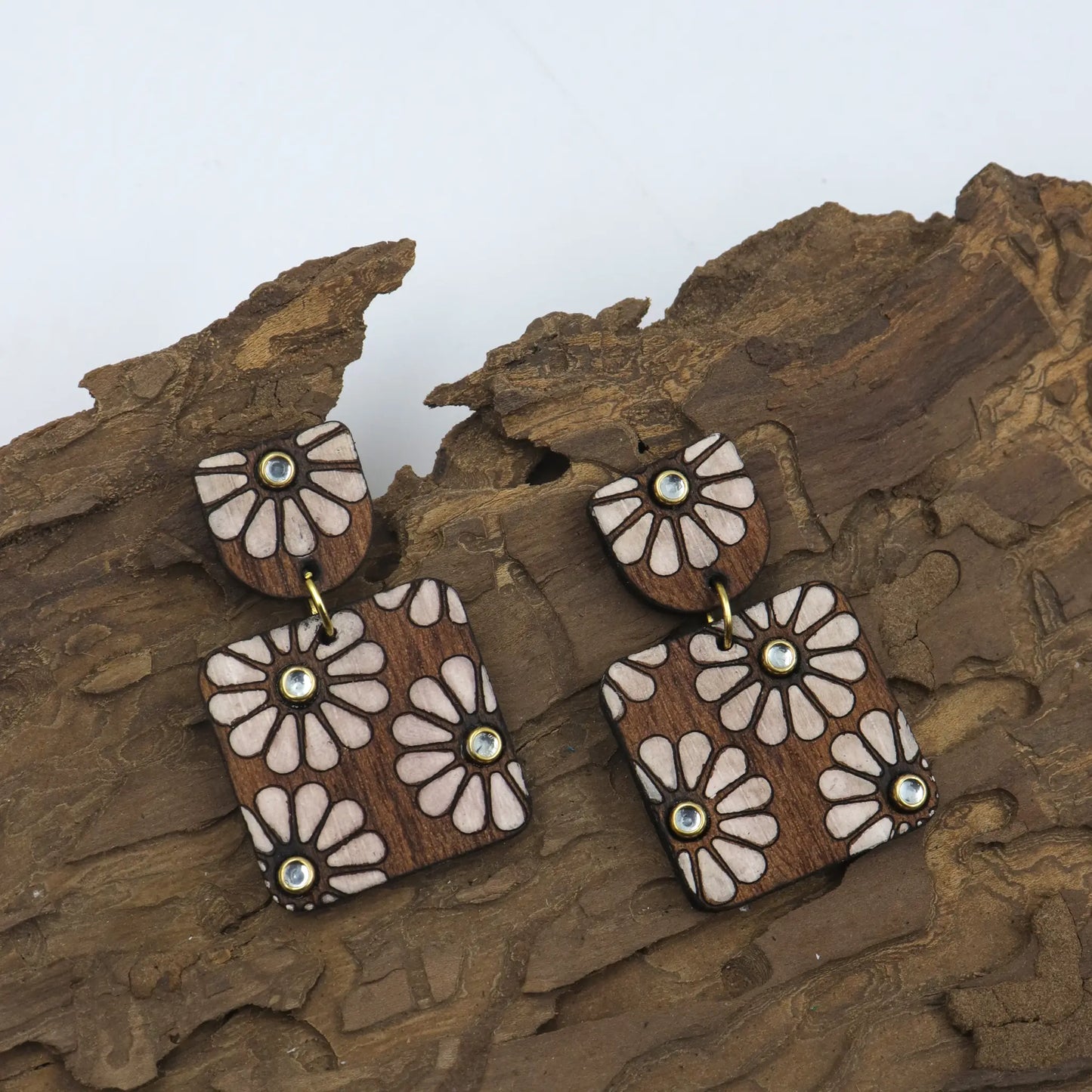 floral laser files | easy cut files | daisy flower wood earrings file | svg pdf and dxf file formats