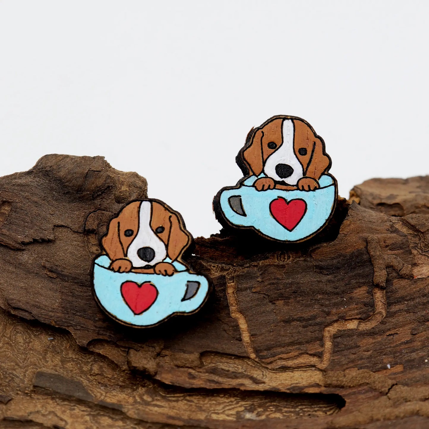 dog stud earrings