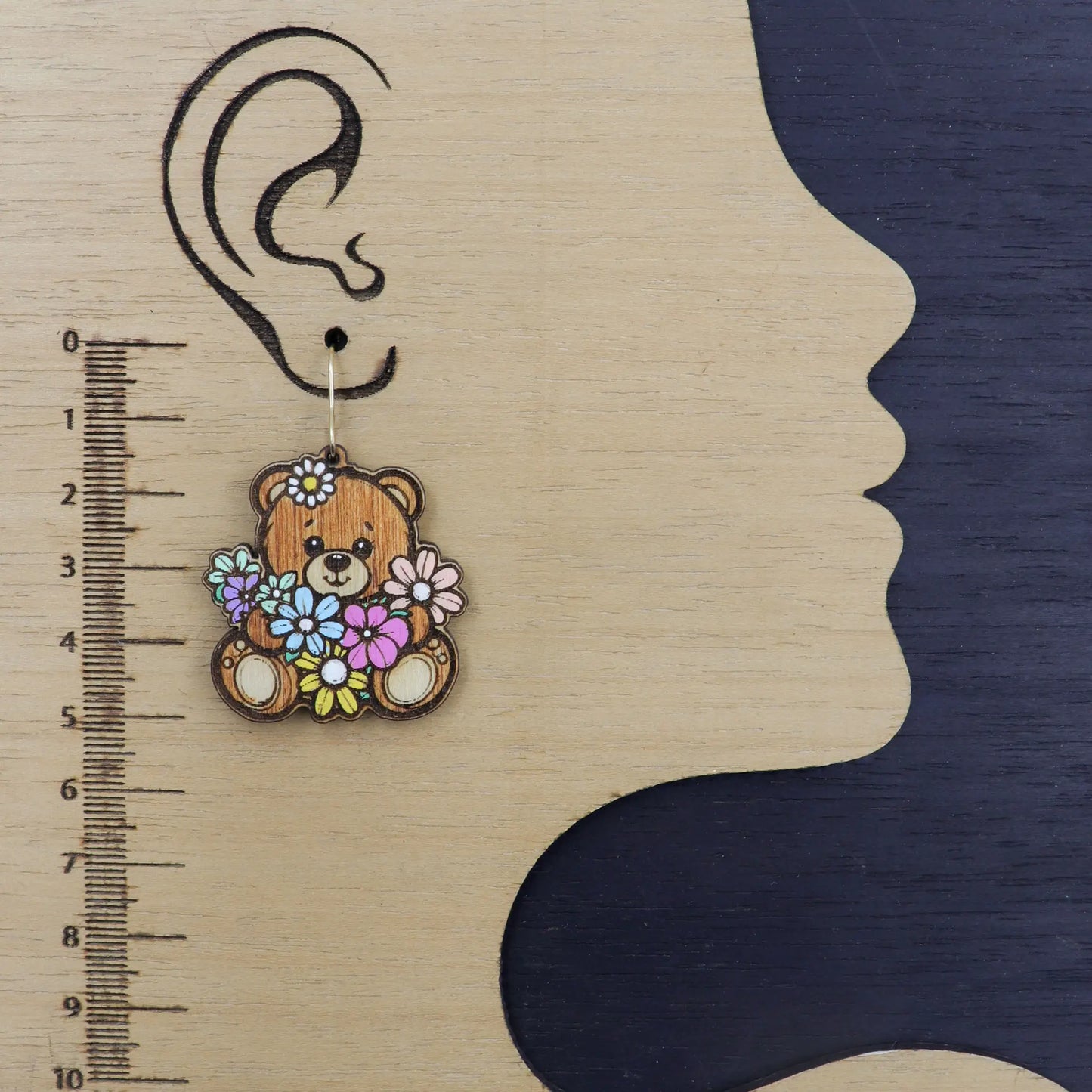 teddy bear earrings