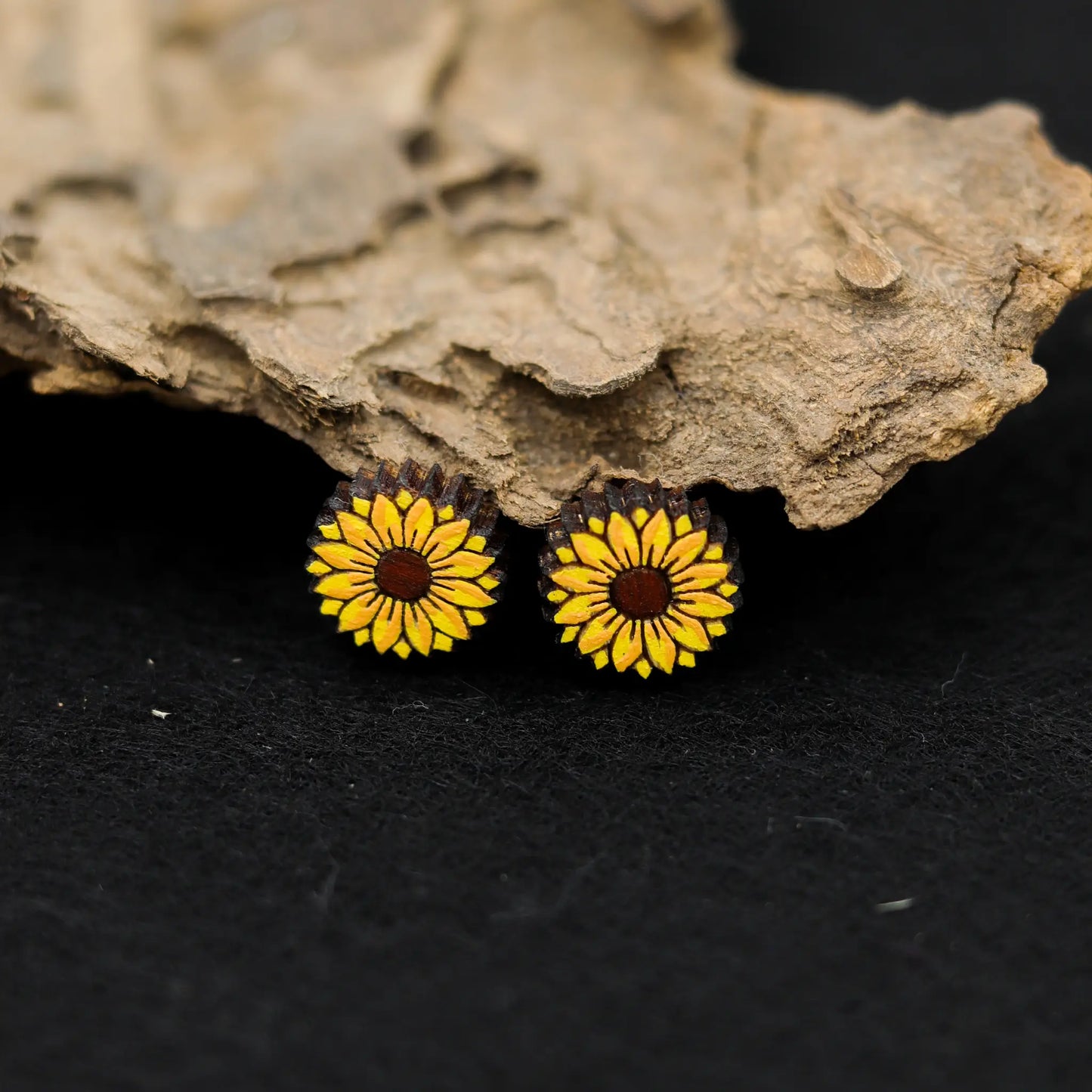 sunflower stud earrings