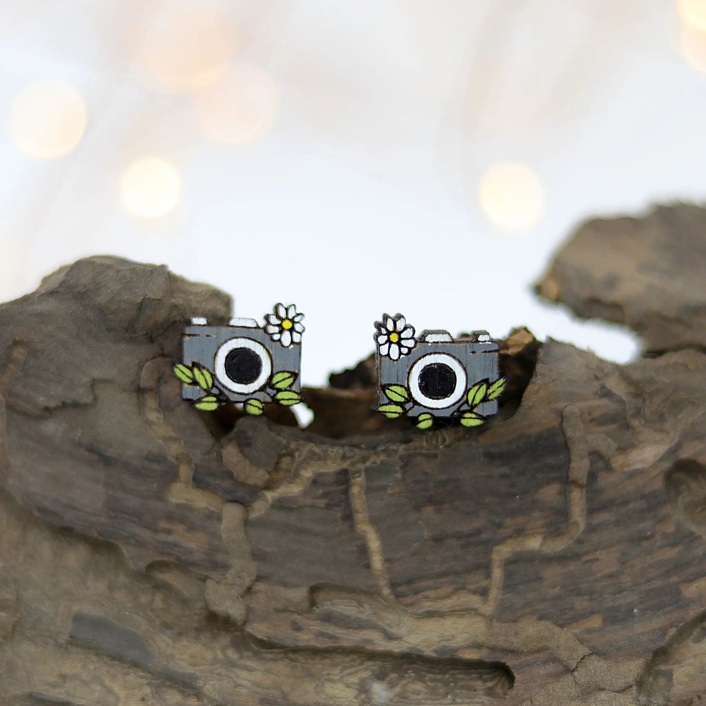 camera earrings