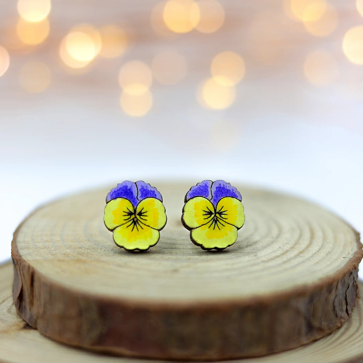 pansy earrings