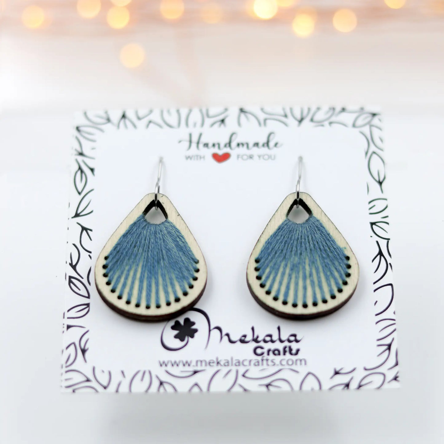 Peruvian String Thread Wooden Earrings – Handcrafted, Colorful Accessories for Any Outfit