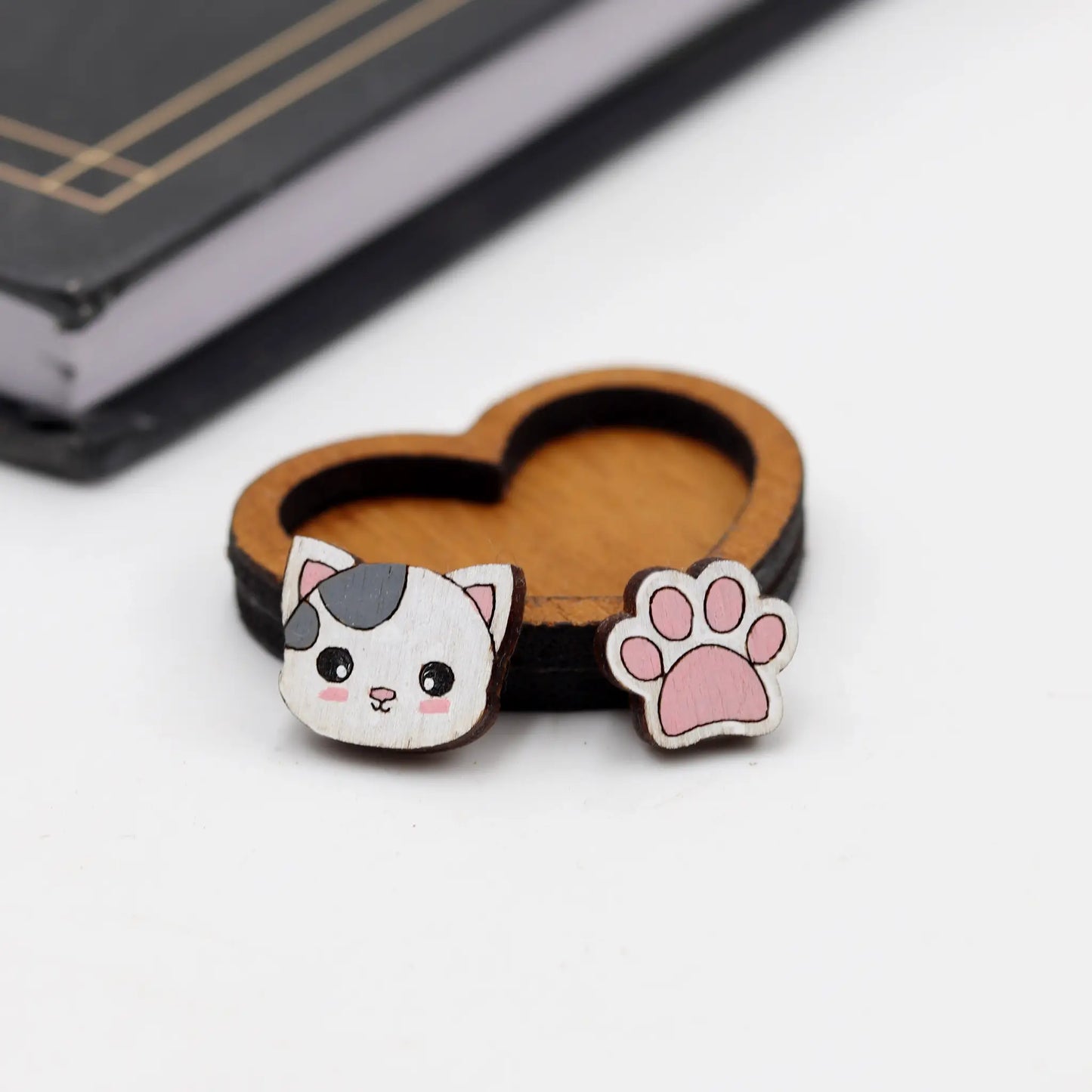cat stud earrings