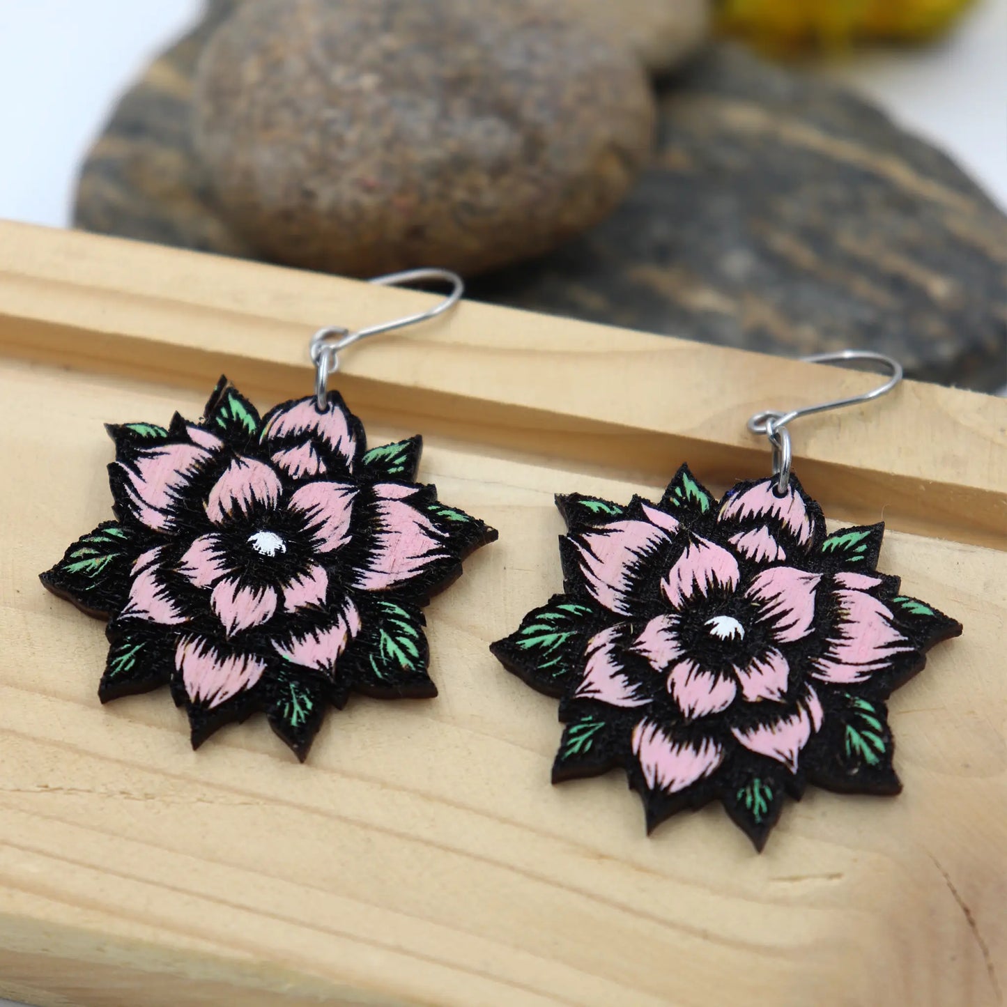 floral earrings