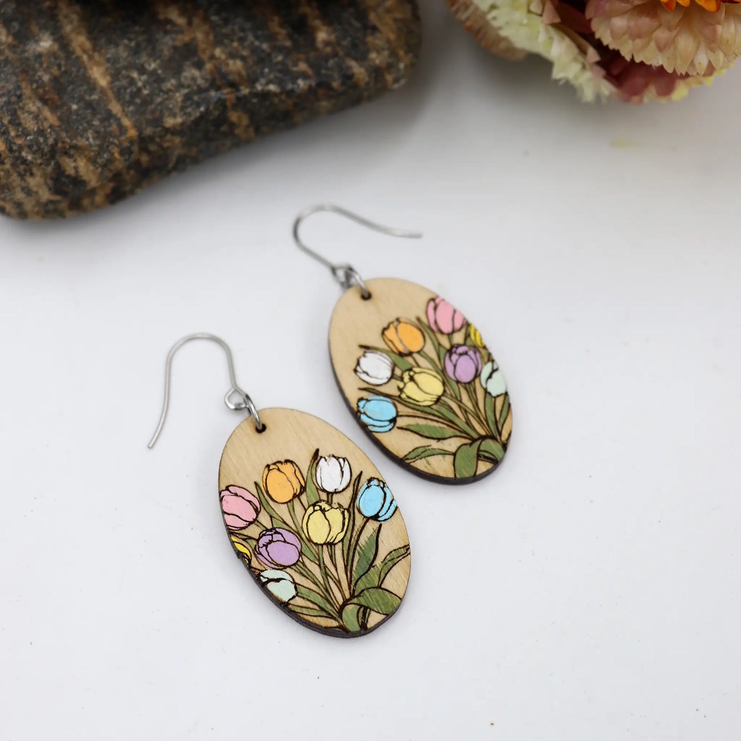 wood earrings