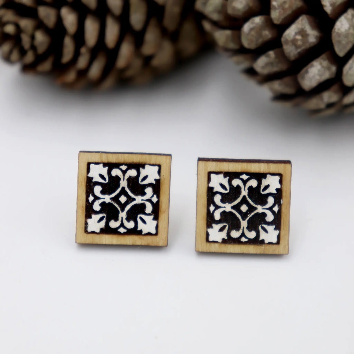 wooden earrings