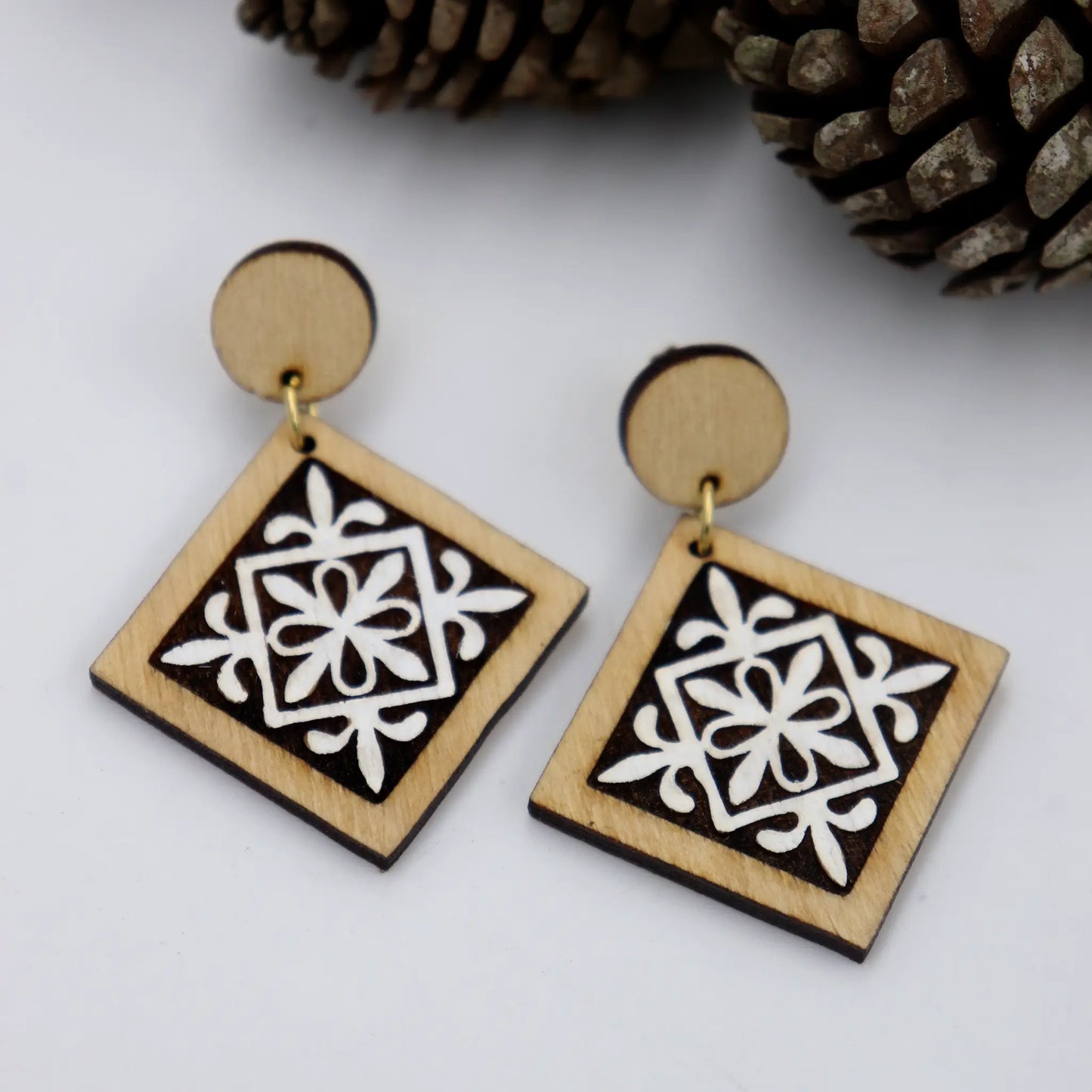 tile inspired earrings
