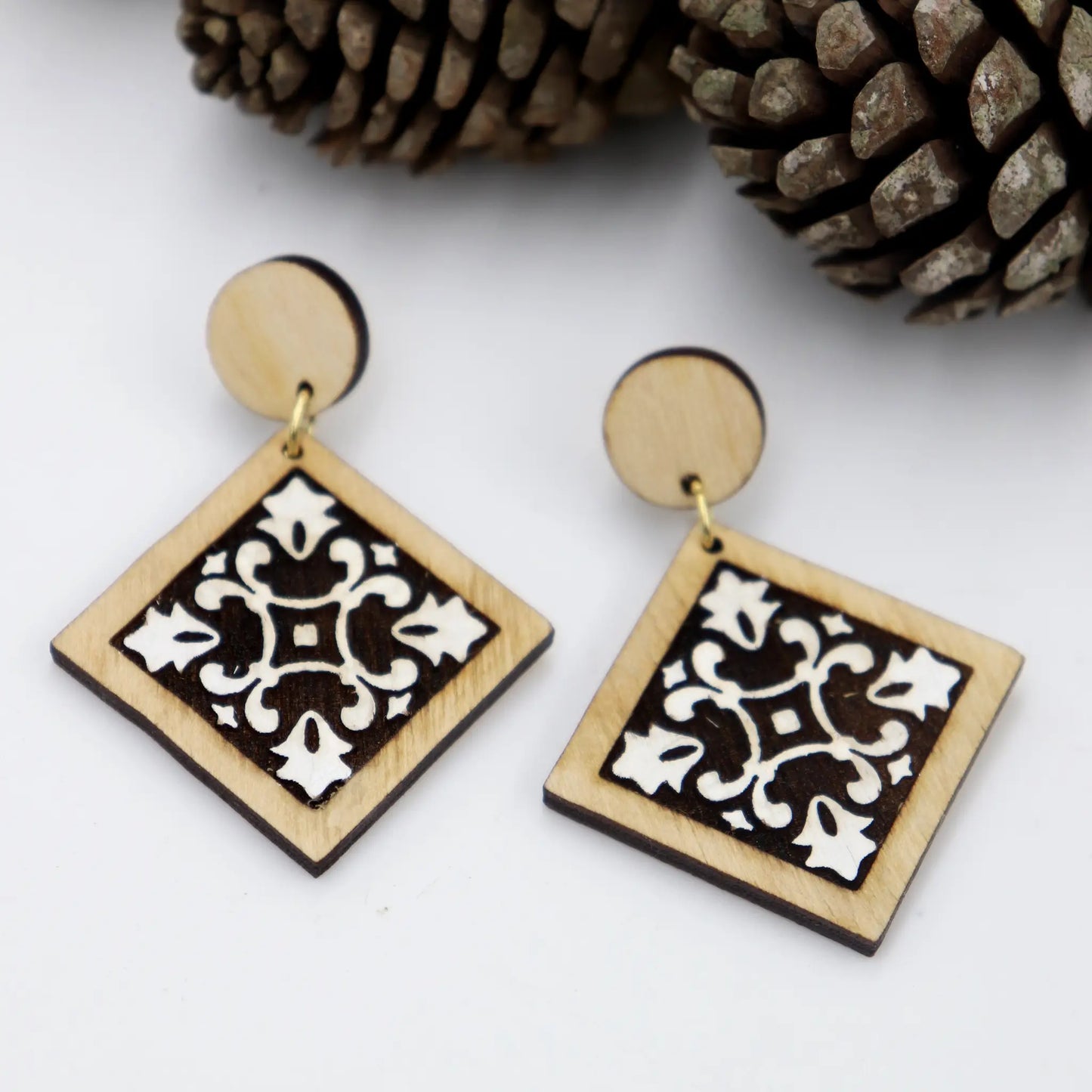 tile inspired earrings