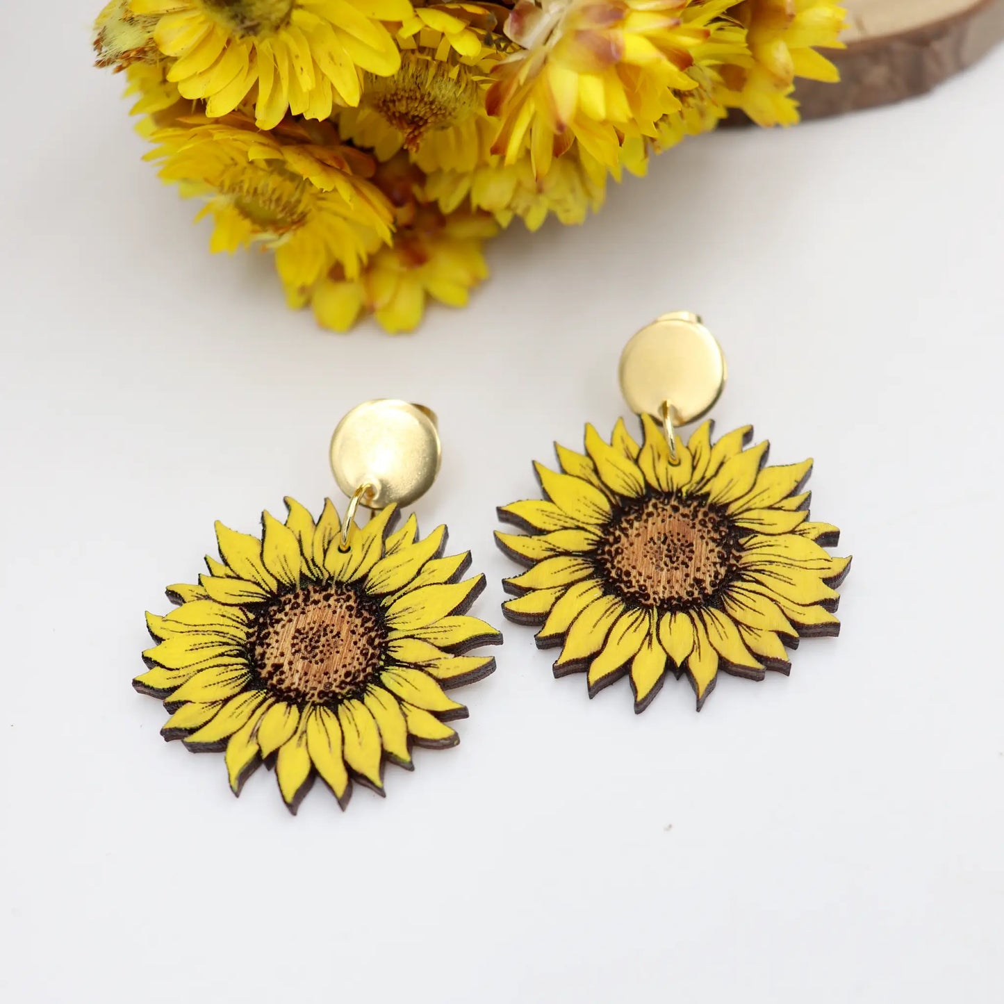 sunflower earrings