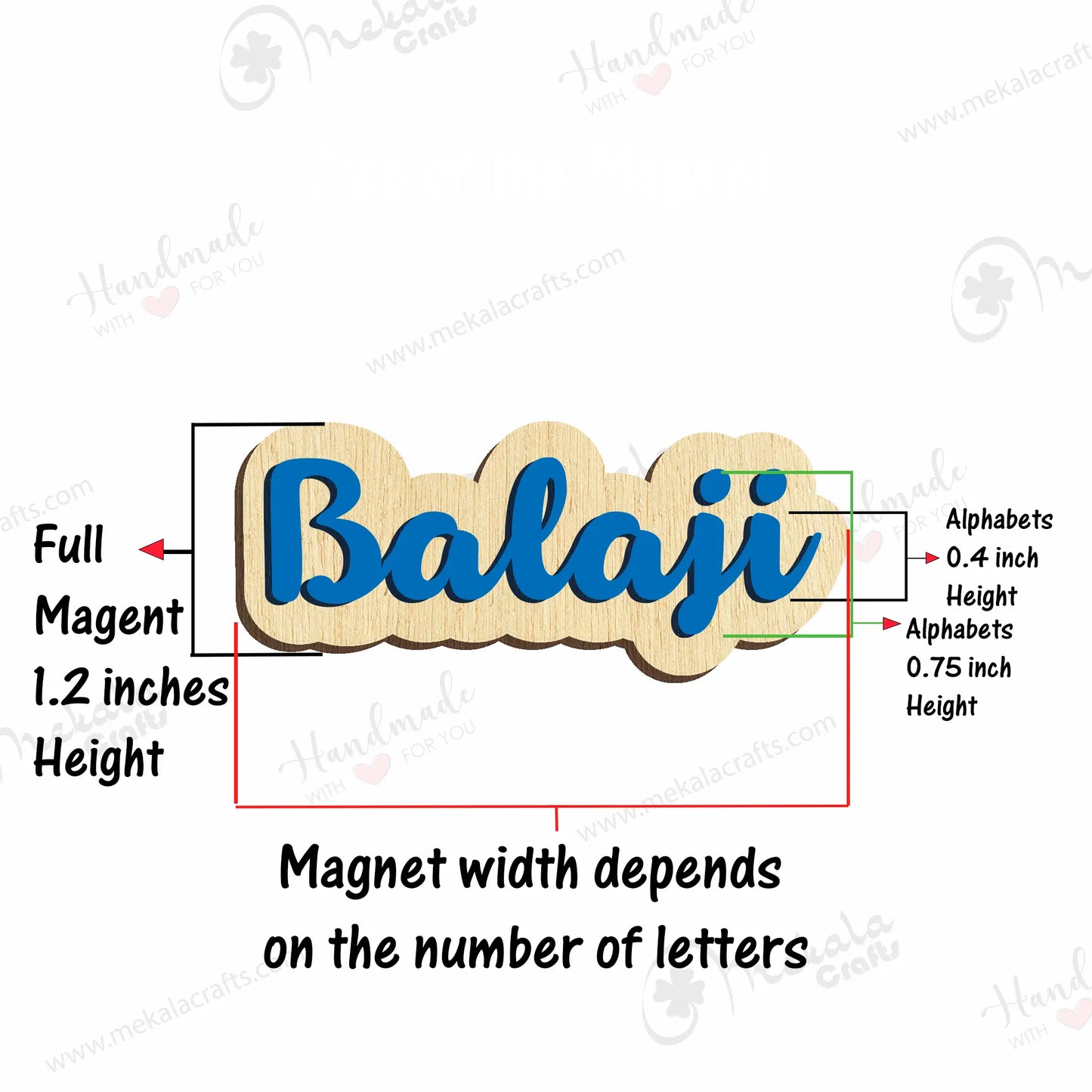 Personalized Name Fridge Magnets | Wooden Fridge magnets | home decor magnets | kitchen decor | Pack of 1