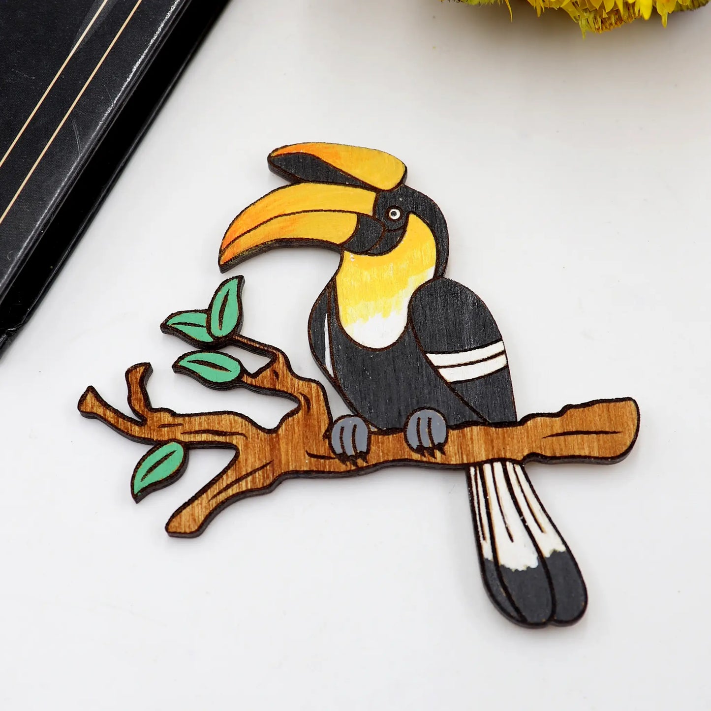 hornbill bird fridge magnet