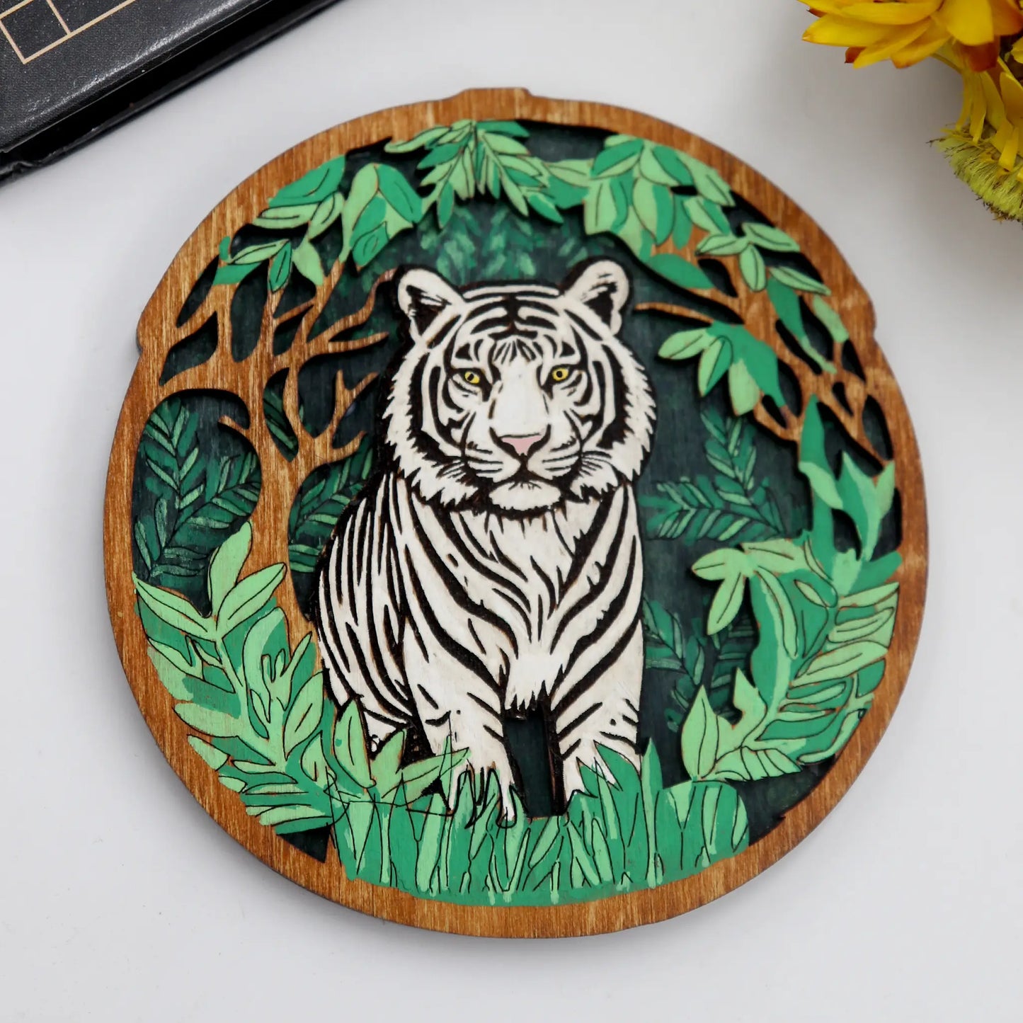 white tiger magnet