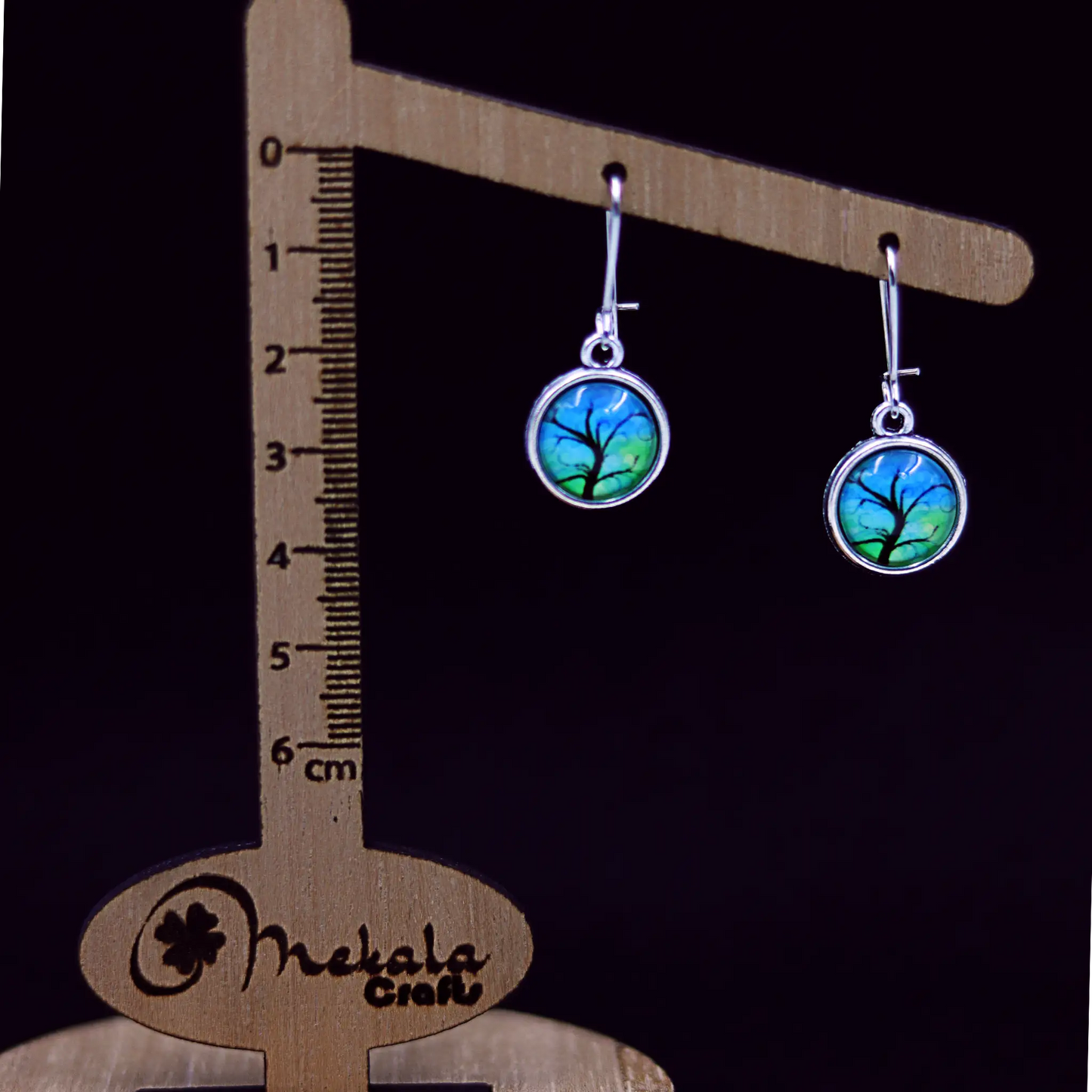 glass dome earrings