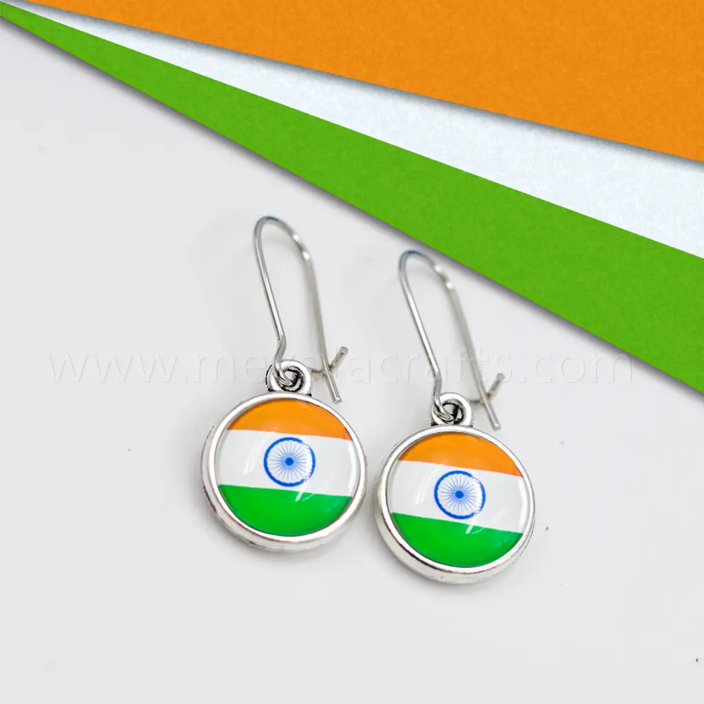 republic day dangle earrings