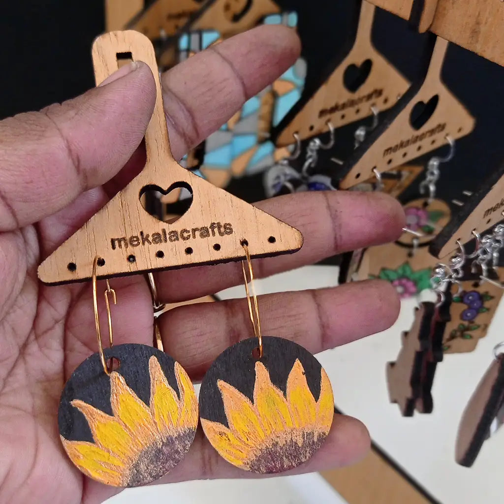 wood earrings