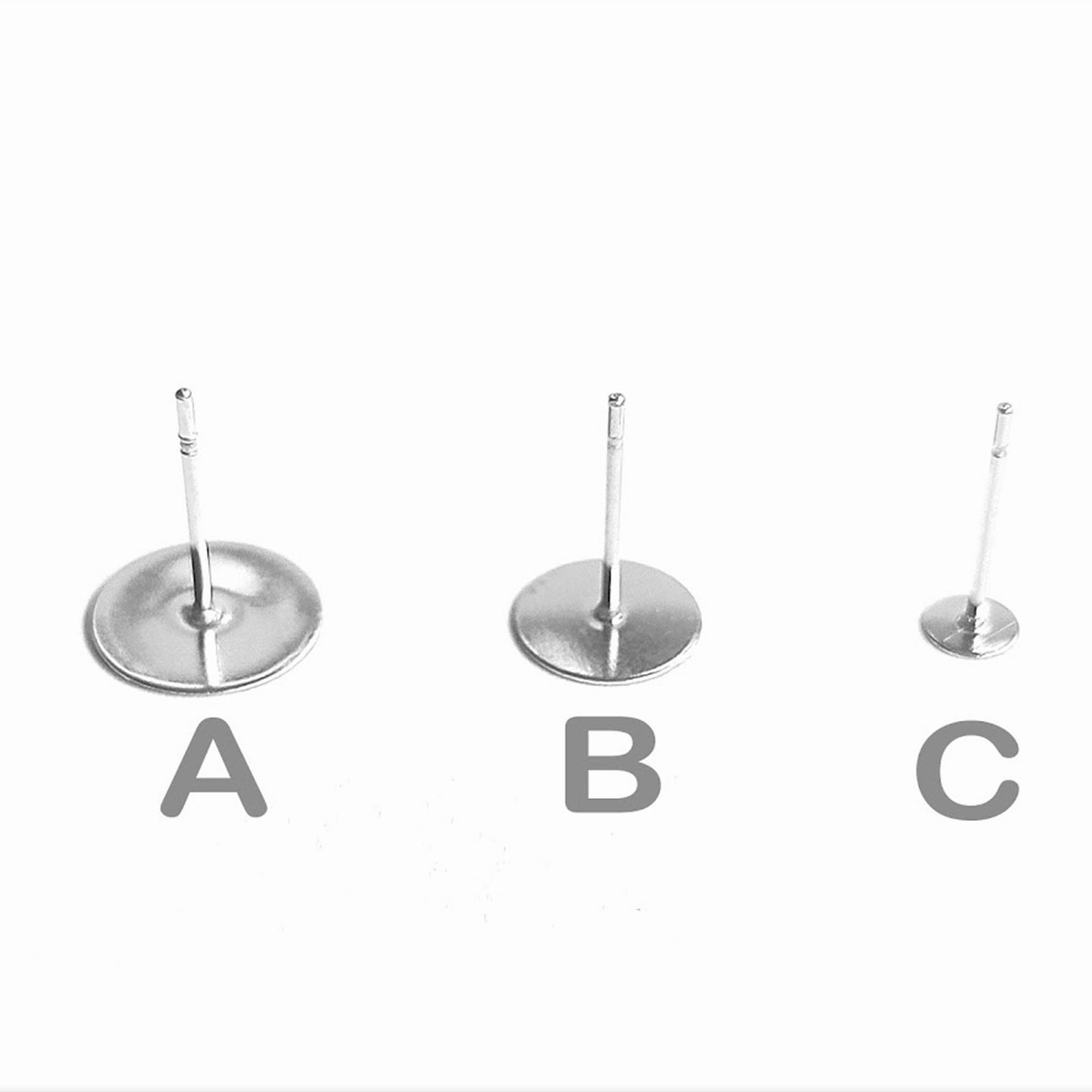 304 Stainless Steel Stud Earring Post (sold in pairs)