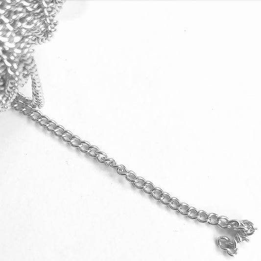304 Stainless Steel Curb Chains, Unwelded, Stainless Steel Color | chains for jewellery making