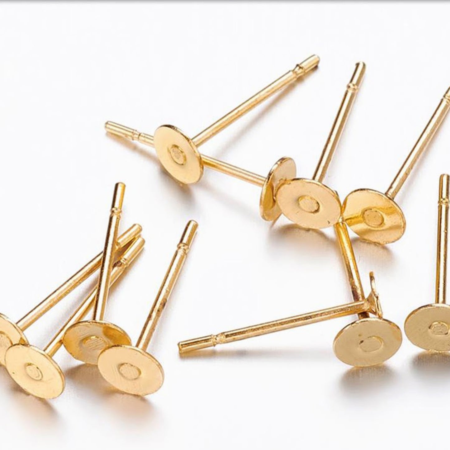 Golden Stud Earring Post | Sold in pairs