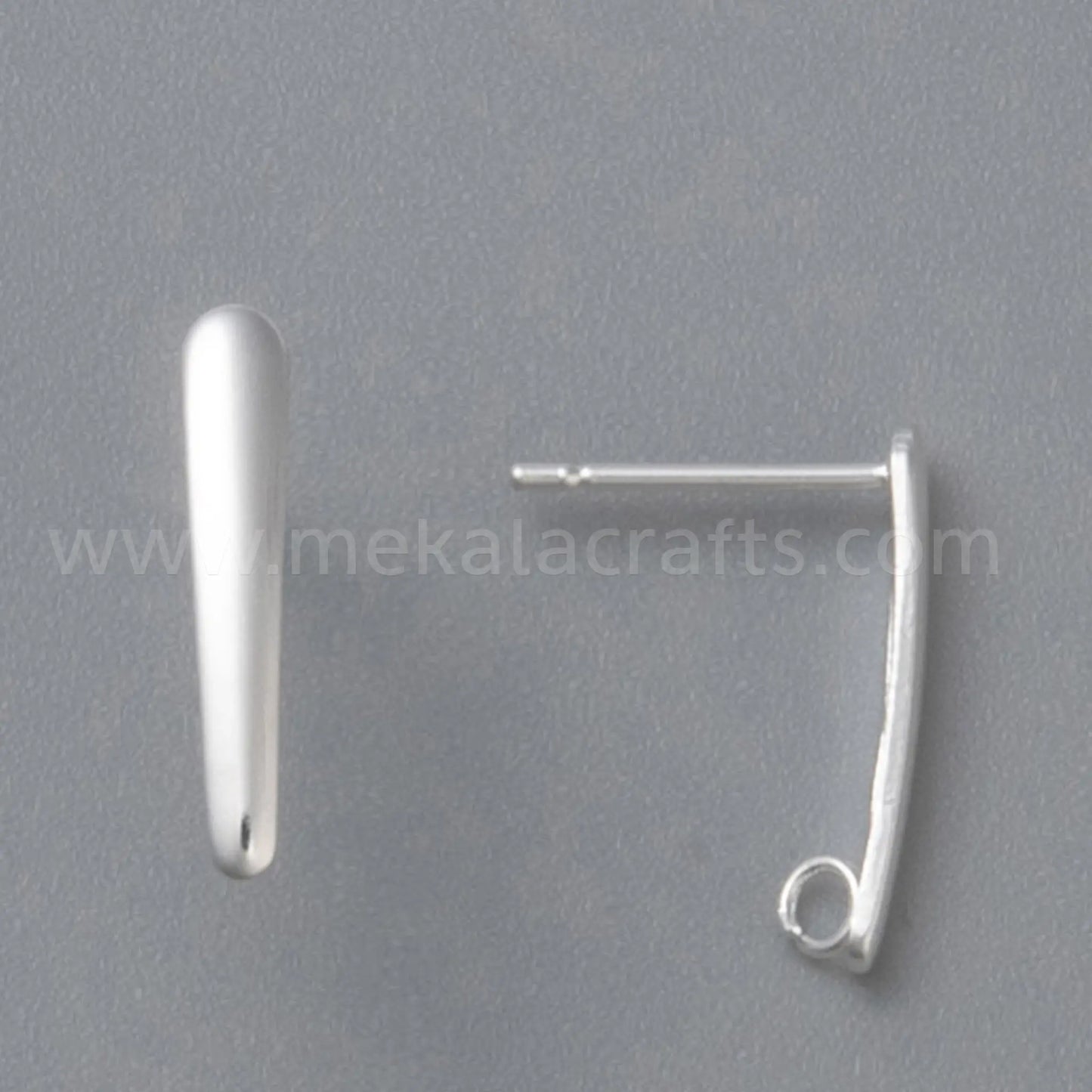 304 Stainless Steel Stud Earring Findings, with Loop, Golden
