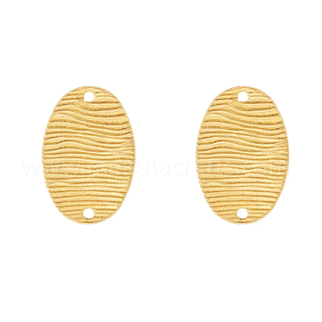 Textured Brass Flat connector links | unplated raw brass | brass pendant | jewellery making supplies