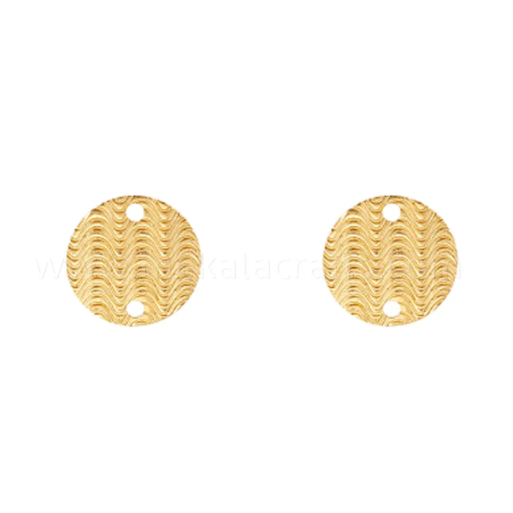 Textured Brass Flat connector links | unplated raw brass | brass pendant | jewellery making supplies