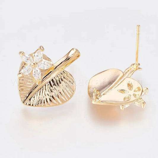 heart zircon earrings
