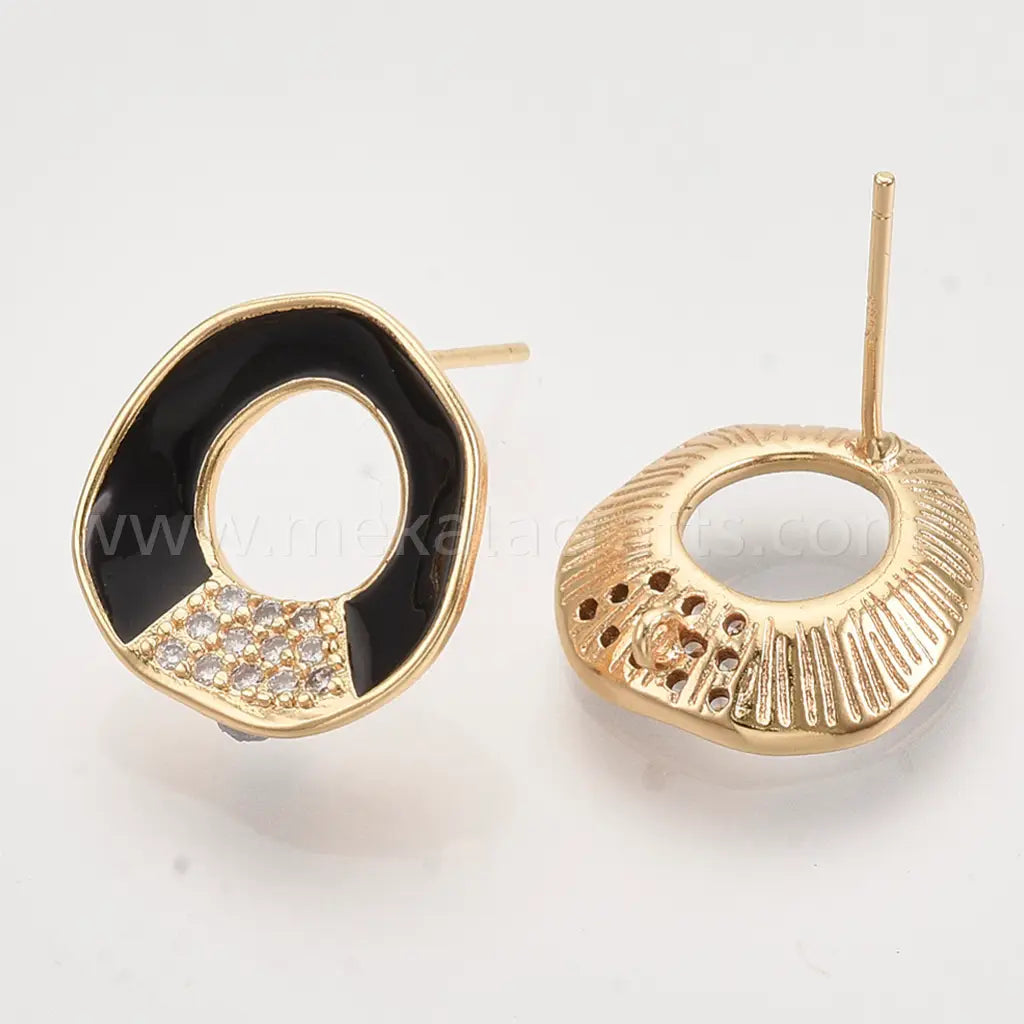 black stud earrings