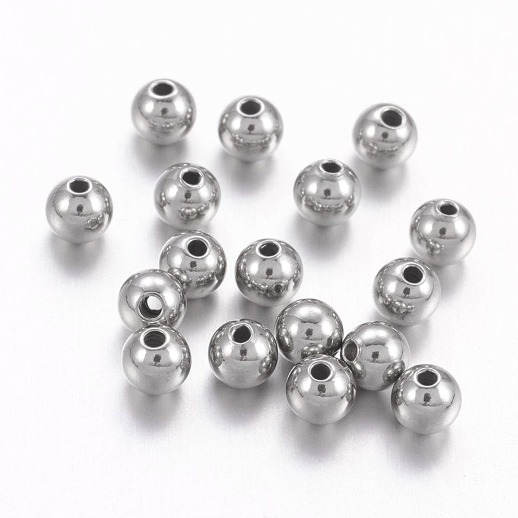 Non-Tarnish Stainless Steel Beads, Solid Round, Stainless Steel