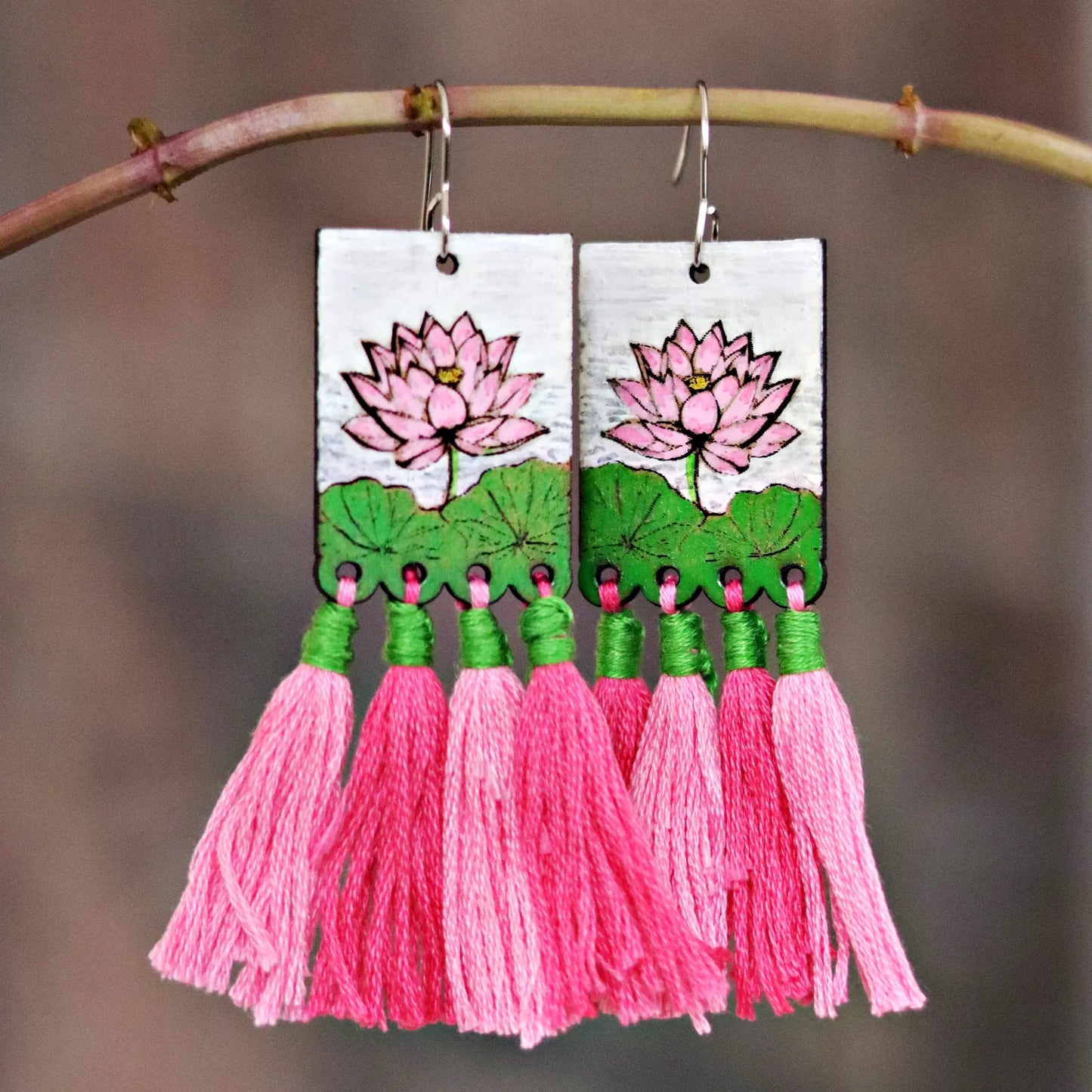 Lotus Handpainted Wooden Jewellery Set – A Perfect Addition to Your Traditional Collection for women