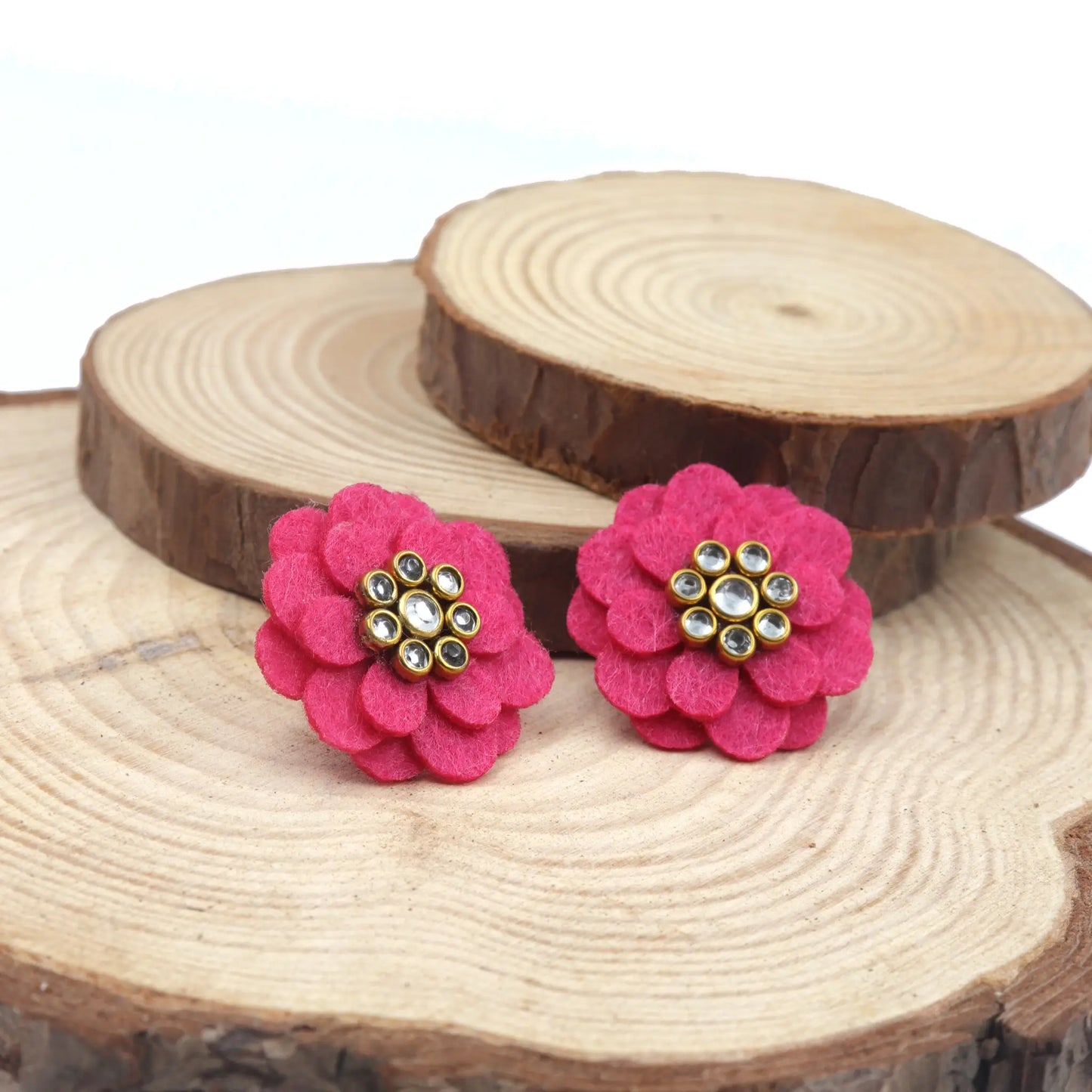 big flower earrings