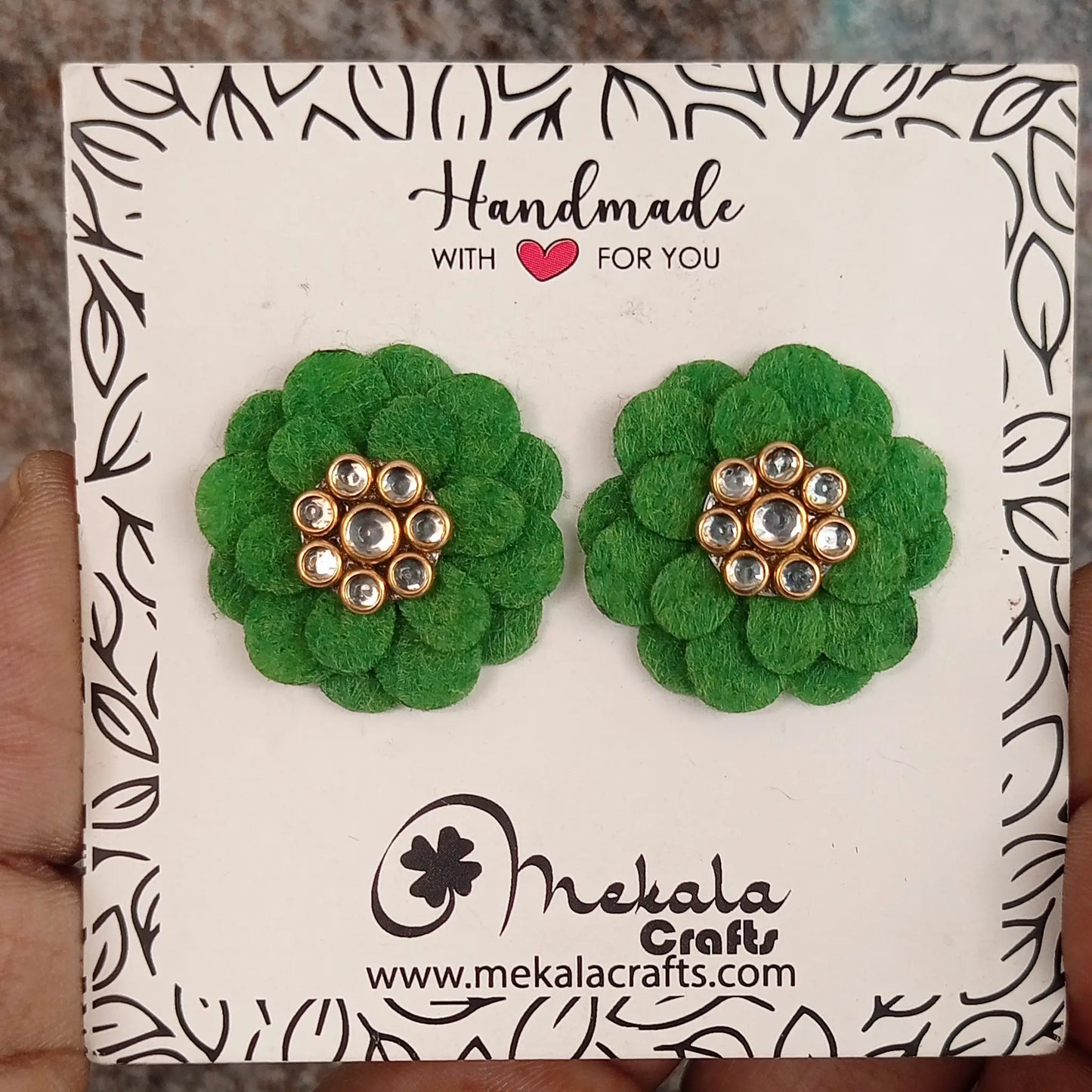 Big Flower Stud Earrings Changeable Earrings in all colours | Big Stud earrings for women | weightless earrings