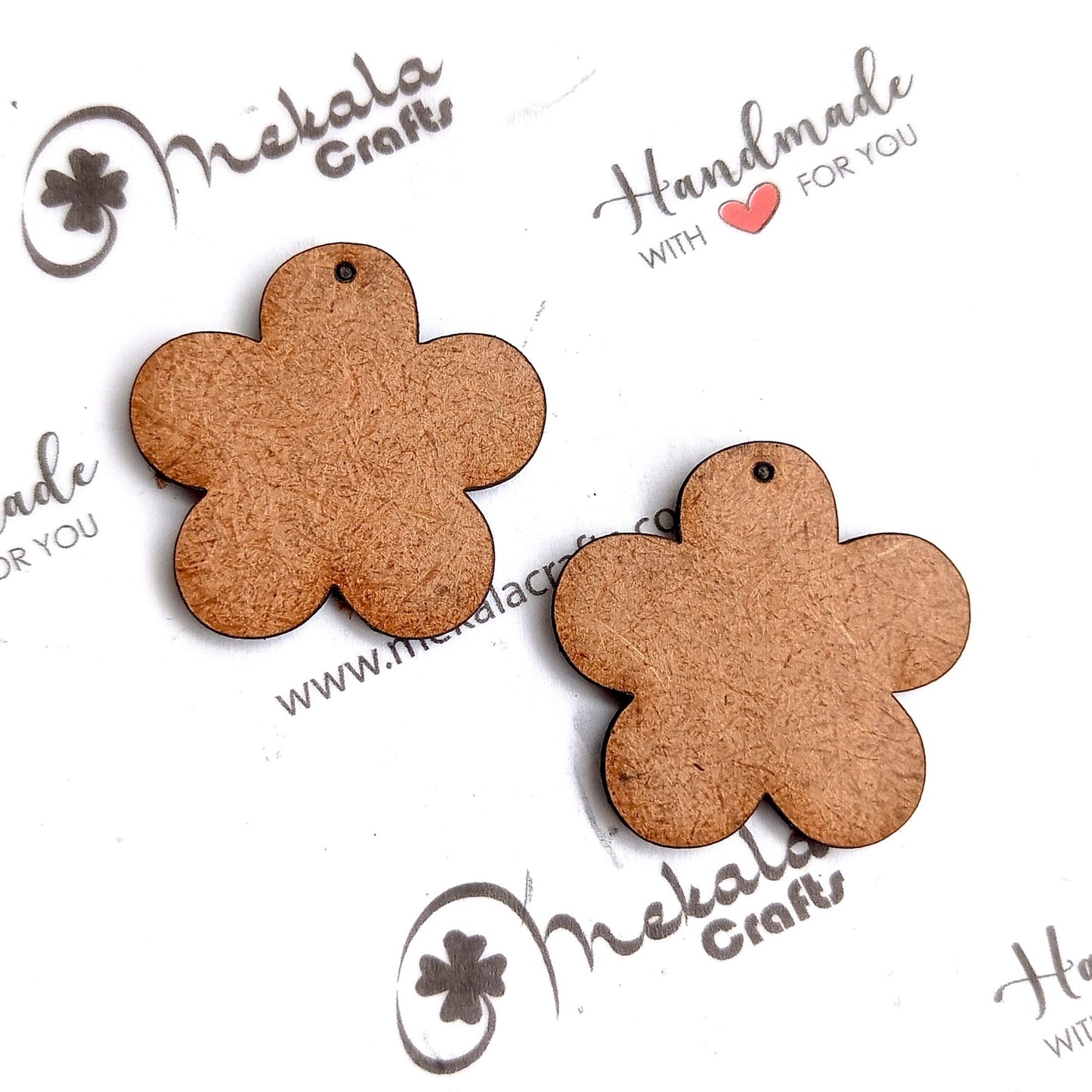 Floral MDF cutouts | wooden cutouts | Pack of 2