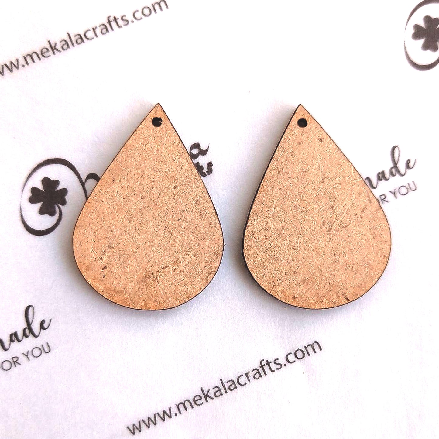 Tear Drop Shape MDF cutouts (Sold in pairs)